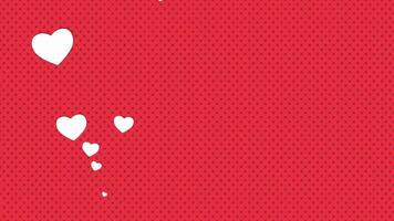 valentines dag skinande bakgrund animering romantisk hjärta lyx och elegant dynamisk video
