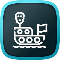 diseño de icono creativo de barco pirata vector