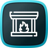 Fireplace Creative Icon Design vector