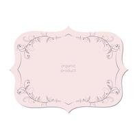 calligraphic floral frame vector