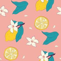 citrus pattern design vector