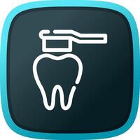 diseño de icono creativo de cepillo de dientes vector