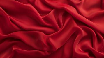 AI generated Red Silk Elegance   Fashionable Romance photo