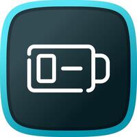 Low Battery Creative Icon Design vector