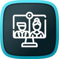 Online Interview Creative Icon Design vector