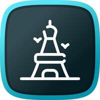 Eiffel Tower Creative Icon Design vector