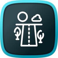 Road Landscape Creative Icon Design vector