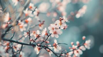 ai generado Cereza flores floración, primavera renovación foto