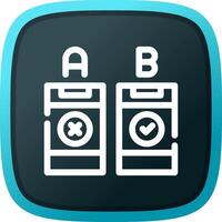 AB Testing Creative Icon Design vector