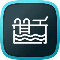 Swimming Pool Creative Icon Design vector