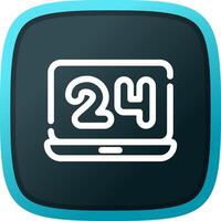 24 Hour Creative Icon Design vector