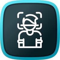 Face Scanner Creative Icon Design vector