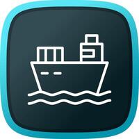 Cargo Ship Creative Icon Design vector