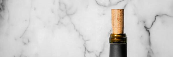 Elegant Cork Sealing Fine Wine Bottle photo
