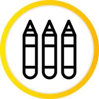 Crayons Creative Icon Design vector