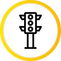 Traffic Light Creative Icon Design vector