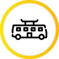 Tramcar Creative Icon Design vector