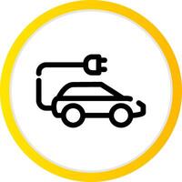 diseño de icono creativo de coche eléctrico vector