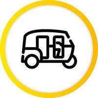 Rickshaw Creative Icon Design vector