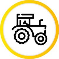 diseño de icono creativo de tractor vector