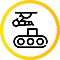 Conveyor Belt Creative Icon Design vector