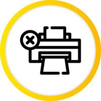 Printer Error Creative Icon Design vector