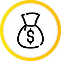 Money Bag Creative Icon Design vector