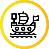 Pirates Ship Creative Icon Design vector