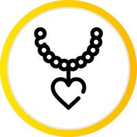 diseño de icono creativo de collar de perlas vector