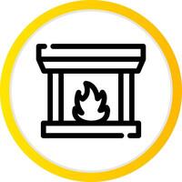 Fireplace Creative Icon Design vector