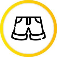 diseño de icono creativo de pantalones cortos vector