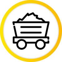 Mine Cart Creative Icon Design vector