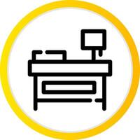 Bedside Table Creative Icon Design vector