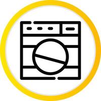 Washing Machine Creative Icon Design vector