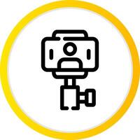 Selfie Stick Creative Icon Design vector