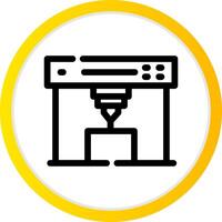 3d Printer Creative Icon Design vector