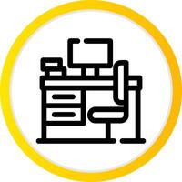 Office Desk Creative Icon Design vector