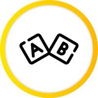 diseño de icono creativo de bloque abc vector