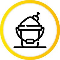 Sand Bucket Creative Icon Design vector