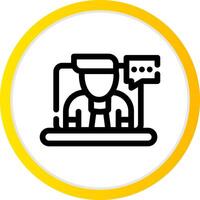 Online Interview Creative Icon Design vector