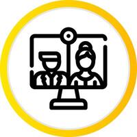 Online Interview Creative Icon Design vector