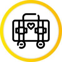 Suitcase Creative Icon Design vector