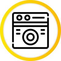 Washing Machine Creative Icon Design vector