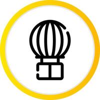 Hot Air Balloon Creative Icon Design vector