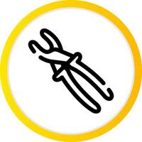 Needle Nose Pliers Creative Icon Design vector