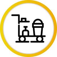 Cleaning Cart Creative Icon Design vector
