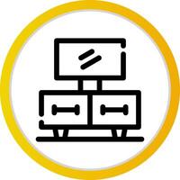 Tv Stand Creative Icon Design vector