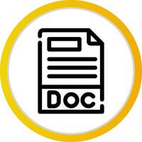 Doc File Format Creative Icon Design vector