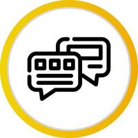 Chat Bubble Creative Icon Design vector