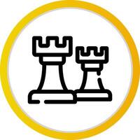 Chess Towers Creative Icon Design vector